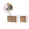 Outanaya 2pcs Capacity Makeup Organizer Divided Storage Box for Cosmetics Stationery Sundries White Desktop Container Compartments for Efficient Home Organization view 3