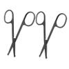 FOYTOKI 2pcs Professional Round Head Hair Cutting Scissors Stainless Steel Scissors for Face Hair Removal Eyebrow Shaper Small for Men Women view 1