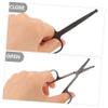 FOYTOKI 2pcs Professional Round Head Hair Cutting Scissors Stainless Steel Scissors for Face Hair Removal Eyebrow Shaper Small for Men Women view 3