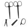 FOYTOKI 2pcs Professional Round Head Hair Cutting Scissors Stainless Steel Scissors for Face Hair Removal Eyebrow Shaper Small for Men Women view 4
