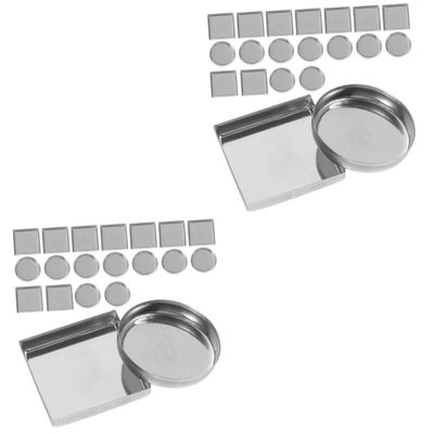 Beatifufu 60pcs Empty Aluminum Pans Eyeshadow Containers Lightweight Metal Makeup Accessory for Blush Concealer Travel Use