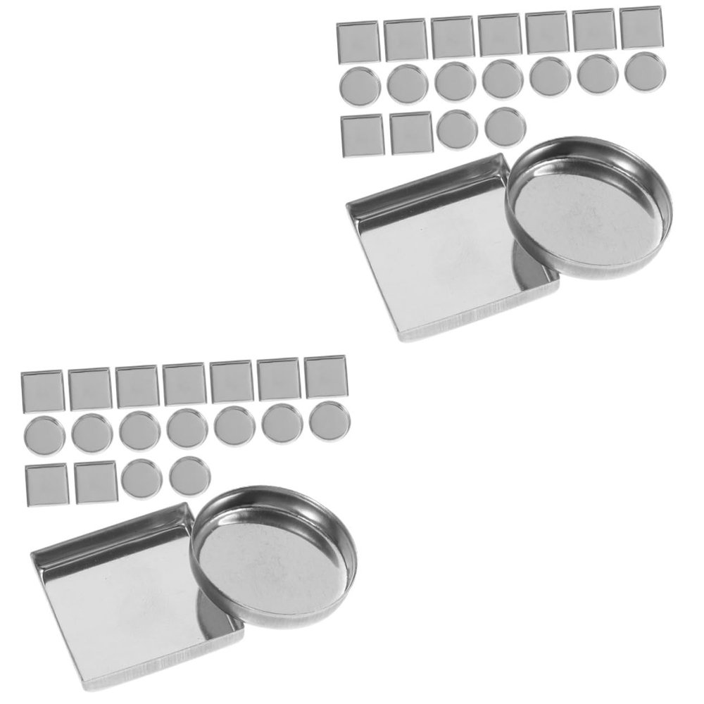 Beatifufu 60pcs Empty Aluminum Pans Eyeshadow Containers Lightweight Metal Makeup Accessory for Blush Concealer Travel Use