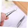 Beatifufu 2pcs Stainless Steel Eyebrow Clip Tweezers for Hair Removal Eyebrow Plucker Makeup Tools Safe Precise for Women Random Color view 2