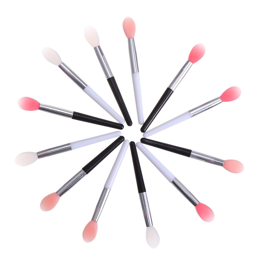 HONMEET 12pcs Silicone Lip Brush Makeup Brush Makeup Applicator for Precision Application for Travel Daily Use