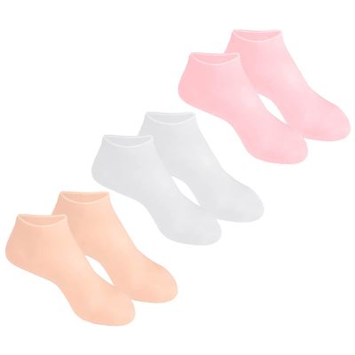 IWOWHERO 3pairs Foot Care Socks Moisturizing Foot Covers Cracking Heel Socks Elastic Pack