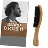 FOYTOKI 2pcs Practical Beard Cleaning Brush Solid Wood Handle Beard Shaving Brush for Home Use view 4