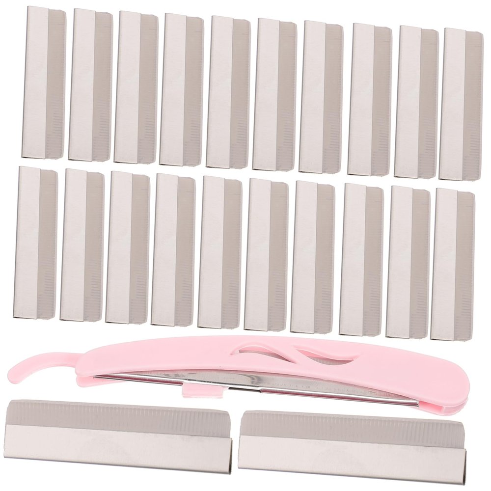 BIUDECO 1set Folding Eyebrow Trimmer Eyebrow Razor Facial Hair Remover Makeup Tools Kit Compact for Travel