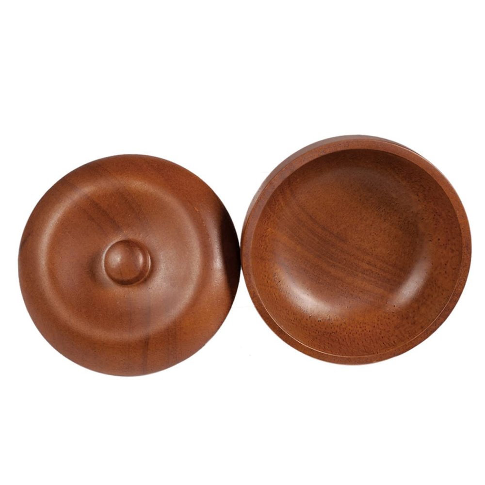 HONMEET Wooden Shaving Bowl with Lid Practical Shaving Soap and Cream Bowl for Men Compact Design for Home and Barbershop Use Male Friends