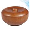 HONMEET Wooden Shaving Bowl with Lid Practical Shaving Soap and Cream Bowl for Men Compact Design for Home and Barbershop Use Male Friends view 3