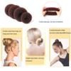 BoAn 304 PCS Hair Bun Maker Set, 4 Sizes Donut Bun Maker for Hair, 100 U-shaped Hair Pins, 100 Bobby Pins and 100 Elastic Rubber Bands, Ballet Bun for Women and Kids, with Box(Brown) view 2