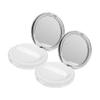 BIUDECO Loose Powder Box Case Set of 2 Portable Mini Cosmetic Containers Makeup Powder Puff Case Mirror for Blush Eye Shadow view 1