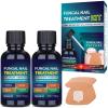 Toenail Fungus Treatment Extra Strength Kit: Nail Repair Liquid Solution and Patches - Nighttime Nail Patches Renewal - Fast Acting Drops with Undecylenic Acid, Natural Oil for Toe Finger Nails view 1