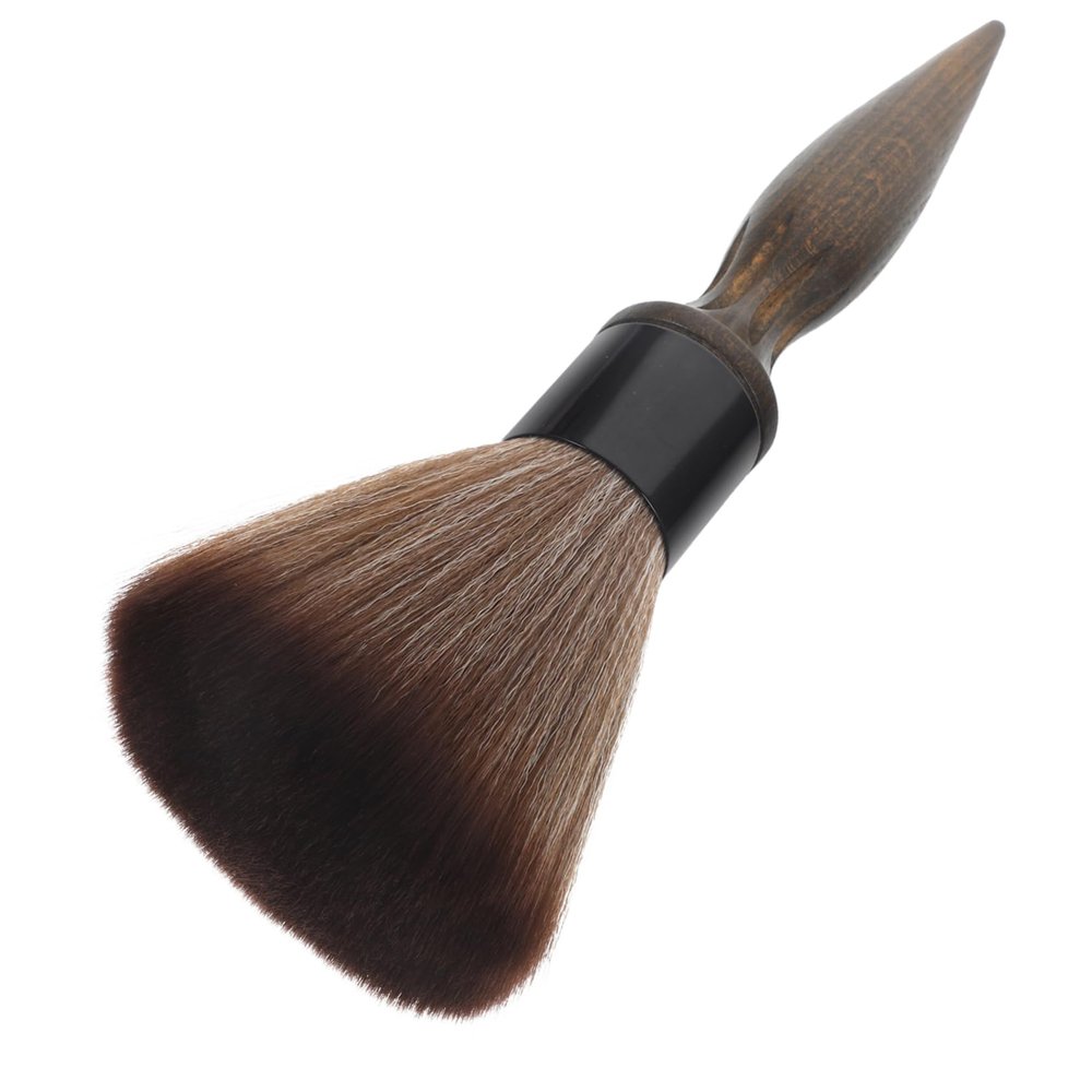 HAPINARY Barber Neck Duster Brush with Soft Bristles Wooden Handle Hair Cutting Tool for Gentle Sweeping and Styling for Salon and Home Use