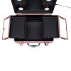 Makeup Train Case With 4 LED Lights & Mirror,Professional Cosmetic Organizer Box, Large Capacity Zoned Storage,Multi-Functional Rolling Makeup Organizer For Makeup Artist,Hairstylist (Rose Gold) view 4