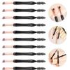 HONMEET 10pcs Makeup Brush Kit Dual- Brow Brushes for Precise Eye Makeup Portable and Lightweight Tools for Girls for Professional and Home Use view 2