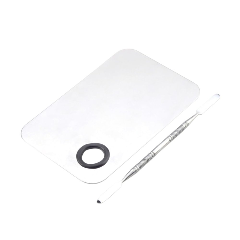 BIUDECO Stainless Steel Makeup Palette Spatula Tool for Nail Manicure and Cosmetic Mixing Easy to Handle Professional Use and Stylish Design