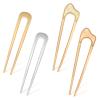 4pcs U Shaped Hair Pins, Metal French Hair Pins Hair Sticks for Buns Hair Pin Gold French Bobby Pins Silver French Pins Thick Hair Fork Accessories for Women view 1