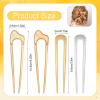 4pcs U Shaped Hair Pins, Metal French Hair Pins Hair Sticks for Buns Hair Pin Gold French Bobby Pins Silver French Pins Thick Hair Fork Accessories for Women view 2