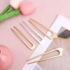 4pcs U Shaped Hair Pins, Metal French Hair Pins Hair Sticks for Buns Hair Pin Gold French Bobby Pins Silver French Pins Thick Hair Fork Accessories for Women view 3