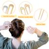 4pcs U Shaped Hair Pins, Metal French Hair Pins Hair Sticks for Buns Hair Pin Gold French Bobby Pins Silver French Pins Thick Hair Fork Accessories for Women view 4