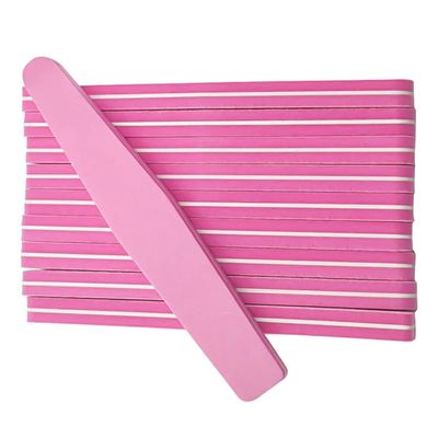 10 Pcs Nail Buffers Set, Double Sided Nail Files 100/180 Grit Nail Buffer Block Sponge Buffing for Acrylic Natural Gel Nails, Reusable & Washable Professional Nail File for Home Salon - Pink