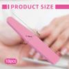 10 Pcs Nail Buffers Set, Double Sided Nail Files 100/180 Grit Nail Buffer Block Sponge Buffing for Acrylic Natural Gel Nails, Reusable & Washable Professional Nail File for Home Salon - Pink view 2