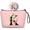 Birthday Thank You Appreciation Monogrammed Gifts for Mom Aunt Teacher Sister Friend Coworkers Bride Bridesmaid Makeup Cosmetic Bag with Mirror Mothers Day Christmas Graduation K view 1