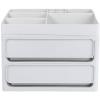 IWOWHERO Multifunctional Plastic Cosmetics Organizer with Layers Space-saving Makeup Storage Box for Sundries and Brushes for Vanity and Home Easy to Use and Clean view 1