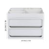 IWOWHERO Multifunctional Plastic Cosmetics Organizer with Layers Space-saving Makeup Storage Box for Sundries and Brushes for Vanity and Home Easy to Use and Clean view 2