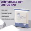 200 Piece Perforated Stretch Wet Pad, Facial Cotton Pads for Makeup Remover, Mask, Lint-Free, Extra Soft, Natural view 2