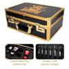 Barber Case 8 Clippers Sliding Tray, Profesional Barbers Briefcase Tool Case, Barber Cases for Clippers and Supplies, Hair Scissors Trimmer Organizer, Salon Hair Grooming Hard Travel Suitcase(Golden) view 2