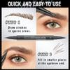 5 Shades Eyebrow Pen, Duo Brow Microfilling Fork-Tips & Precise Tip, Natural Eyebrow Makeup Set with Spoolie Brush (#1 Soft Brown) view 3