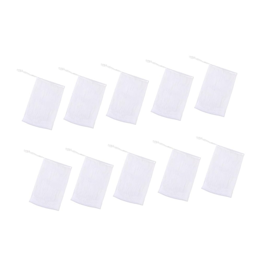BIUDECO 10pcs Mesh Foaming Soap Pouch for Efficient Bubble Making Handmade Soap Quick Drying Comfortable Texture for Face Washing for Home Use