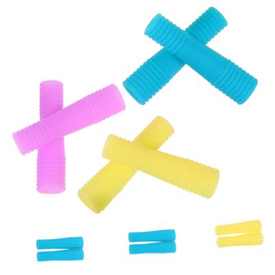 GOOHOCHY 3sets Nail Art Cuticle Scissors Handle Sleeves Silicone Manicure Tool Handle Covers Nipper Cover Protective Sleeve 6pairs*3 Random Color