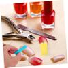 GOOHOCHY 3sets Nail Art Cuticle Scissors Handle Sleeves Silicone Manicure Tool Handle Covers Nipper Cover Protective Sleeve 6pairs*3 Random Color view 3