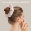 100% Mulberry Silk Scrunchies for Women, Oversized XL Hair Tie for Sleeping, Curly Thick or Thin Hair, No Damage Soft Silk Hair Accessory view 3