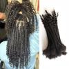 100% Real Human Hair 0.4cm Width 12 Inch Loc extensions 30 Strands per pack Full Handmade Dreadlock Extensions Can be dyed and bleached for Men Women Kids view 1