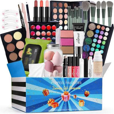 Luxmars Beginner Makeup Kits, Makeup Present Set,Multipurpose Womens Makeup Sets Eyeshadow Palette Blushes Lipstick Brushes, Easy to Carry