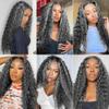 26 28 30 Inch Color P1bgrey Curly Bundles Two Tone Black Mixed With Silver Curly Bundles Highlight Human Hair Brazilian Unprocessed Virgin Hair view 2