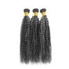 26 28 30 Inch Color P1bgrey Curly Bundles Two Tone Black Mixed With Silver Curly Bundles Highlight Human Hair Brazilian Unprocessed Virgin Hair view 4