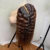 1B/30 Deep Wave Lace Front Wigs Human Hair Pre Plucked Ombre Brown Color Curly Lace Front Wig With Baby Hair Human Hair Invisible 13x4 HD Lace Frontal Glueless Wigs For Women 150% Density view 1