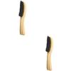 HAPINARY 2pcs Handle Beard Brush Portable Beard Care Accessory for Home Salon Solid Easy to Use Clean Men view 1