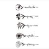 2pcs Dandelion Flower Temporary Tattoos for Women Realistic Fake Tattoo Stickers Body Tatoos view 2