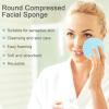 120 Count Compressed Facial Sponges, Face Cleansing Sponge for Estheticians Compress Exfoliating Spa Wash Round Makeup Removal Pads for Women(Blue) view 3