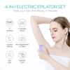 VOGOE 4-in-1 Cordless Epilator for Women 21 Tweezers Electric and 2-in-1 Facial Cleansing Brush 2-Speed Rotation view 2