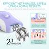 VOGOE 4-in-1 Cordless Epilator for Women 21 Tweezers Electric and 2-in-1 Facial Cleansing Brush 2-Speed Rotation view 4