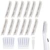 12 Pack Replacement Heads for Finishing Touch Flawless Dermaplane Glo Facial Exfoliation Tool, Replacement Blades for Flawless Dermaplane Glo Razor- Include Replace Tray + Clean Brush view 1