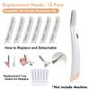 12 Pack Replacement Heads for Finishing Touch Flawless Dermaplane Glo Facial Exfoliation Tool, Replacement Blades for Flawless Dermaplane Glo Razor- Include Replace Tray + Clean Brush view 2