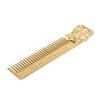 Akozon Mens Beard Comb, Stainless Steel Beard Styling Comb, Unique Three Dimensional Portrait Shape for Hair Care, Pocket-Friendly Mustache Comb for Travel and Daily Use (Gold) view 3