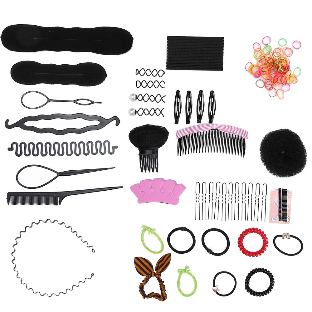 Akozon Hair Braiding Tool Set - 20pcs Styling Twists Plait Hairdressing Accessory for Multiple Styles
